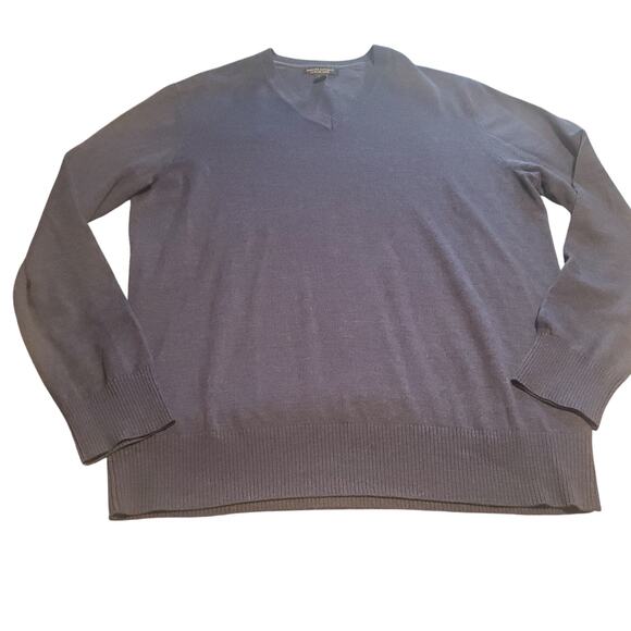 Banana Republic Size XL Two Luxury Men's Blue Sweaters Wool and Silk Preppy - Picture 2 of 11